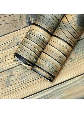 Wood Wallpaper brown Wood Peel and Stick Wallpaper 17.7"*120" PVC self Stick
